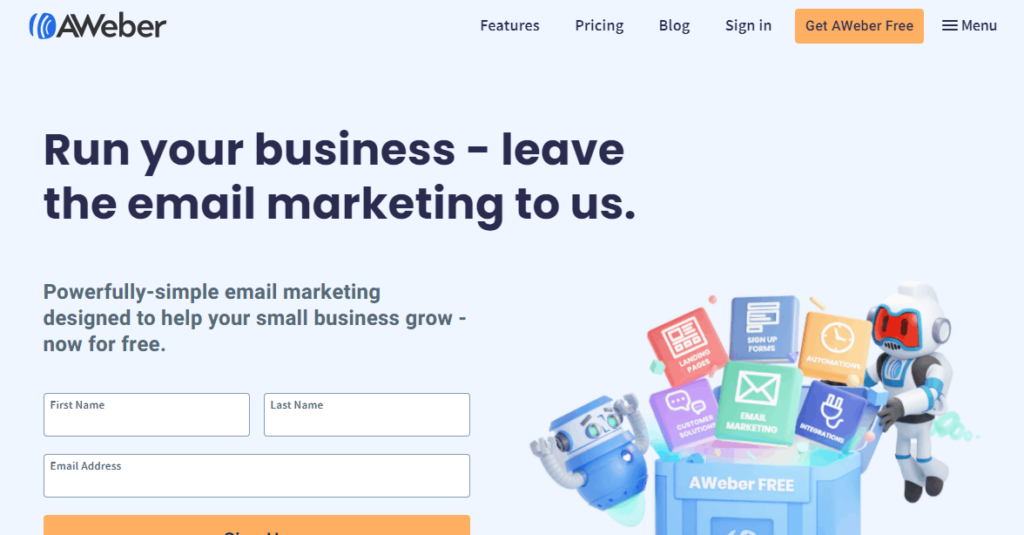 Aweber email marketing software