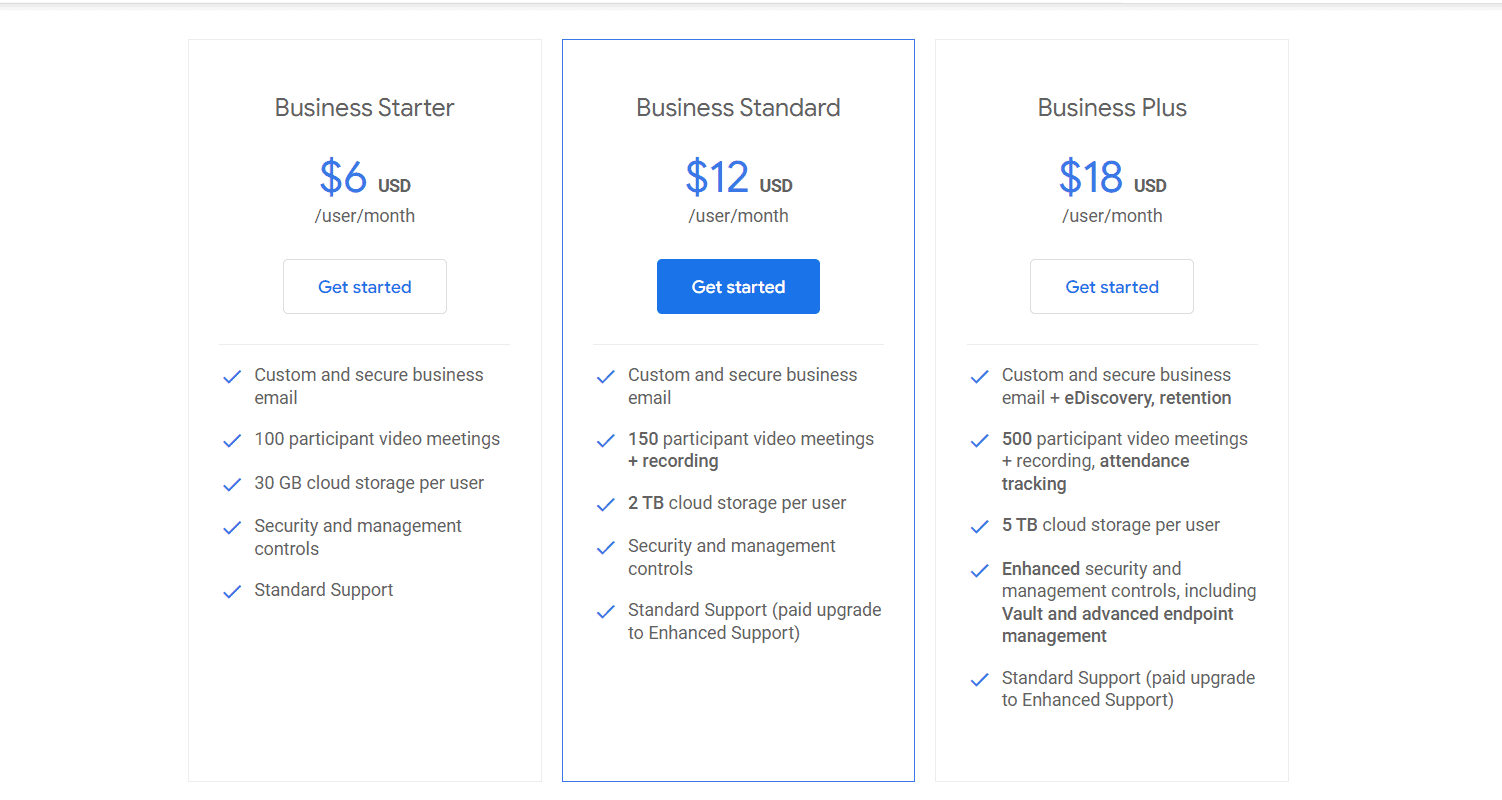 G Suite Pricing