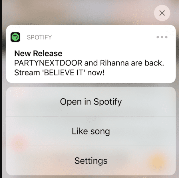 Push Notifications - spotify